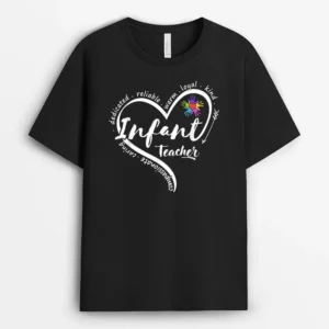 Infant Teacher Back To School Infant Daycare Teacher T-Shirt - Black